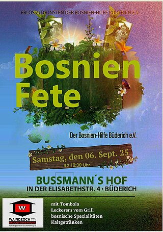 Bosnienfete der Bosnien-Hilfe-Büderich e.V.